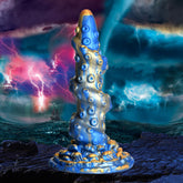 Creature Cocks The Kraken (Deep Blue and Gold) 7 Inch Fantasy Dildo Fantasy Dongs